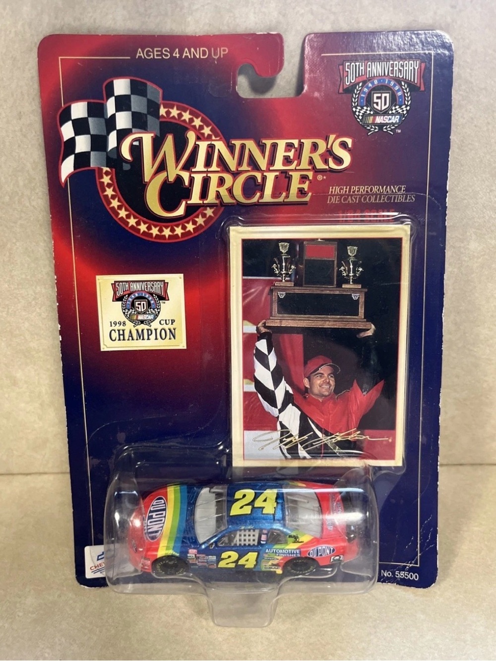 1998 Cup Champion Collectible50th Anniversary Winners Circle Jeff Gordon Car 24